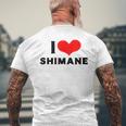 I Lovehimane 愛 ハート 島根 島根県 日本 お土産 かわいい おしゃれ メンズTシャツ バックプリント 高齢者への贈り物