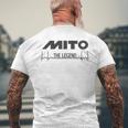 Mito レジェンド 125 ハートビート レジェンド バイク Cagiva メンズTシャツ バックプリント 高齢者への贈り物