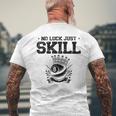No Luck Justkill ビリヤードキュー プールスヌーカー メンズTシャツ バックプリント 高齢者への贈り物