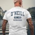O'neill ネブラスカneビンテージアスレチックスポーツデザイン メンズTシャツ バックプリント 高齢者への贈り物