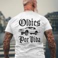 Oldies Porida ヴィンテージ ローライダー 車 メキシカン チカーノ チョロ メンズTシャツ バックプリント 高齢者への贈り物