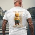 On Back 18歳 2008年5月 テディベア 18歳の誕生日 メンズTシャツ バックプリント 高齢者への贈り物