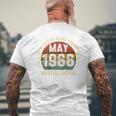 On Back 5月の誕生日 Est 1966年限定版 60Th メンズTシャツ バックプリント 高齢者への贈り物