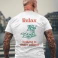 Relax Labrador Dog Owner Graphic メンズTシャツ バックプリント 高齢者への贈り物