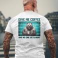 Sarcasme Café Humour De Bureau Drôle Café Ours En Colère T-shirt imprimé au dos Cadeaux pour les vieillards