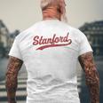 Stanford California Ca ビンテージスポーツグラフィック メンズTシャツ バックプリント 高齢者への贈り物