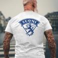 Suomi Finnland フィンランド 旅行ギフト お土産 メンズTシャツ バックプリント 高齢者への贈り物