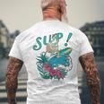 Sup サーフィン スタンドアップ パドル タートル パドリング サブボードup メンズTシャツ バックプリント 高齢者への贈り物
