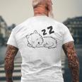West Highland ホワイトテリア 犬 眠っているかわいいウェスティー メンズTシャツ バックプリント 高齢者への贈り物