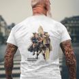 【公式】ブレイブリーセカンド：正教騎士団三銃士 メンズTシャツ バックプリント 高齢者への贈り物