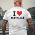 アイハート 松田 日本 愛 日本土産 メンズTシャツ バックプリント 高齢者への贈り物