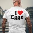 アイラブエッグアイハートエッグ メンズTシャツ バックプリント 高齢者への贈り物