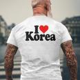 アイラブハートコリア韓国カルチャー メンズTシャツ バックプリント 高齢者への贈り物