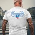 アメリカ軍武将 メンズTシャツ バックプリント 高齢者への贈り物