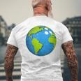 アースボウリングボールアースデイフェイバーズファニーアースデイ メンズTシャツ バックプリント 高齢者への贈り物