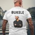 エルサルバドル大統領 ナイブ・ブケレ メンズTシャツ バックプリント 高齢者への贈り物