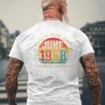 オンバック 1968年6月から素晴らしいヴィンテージレトロ58歳の誕生日 メンズTシャツ バックプリント 高齢者への贈り物