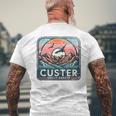 カスター州立公園 メンズTシャツ バックプリント 高齢者への贈り物