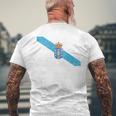 ガリシア スペイン国旗 ガリシアのプライド メンズTシャツ バックプリント 高齢者への贈り物