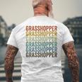 グラスホッパー レトロ メンズTシャツ バックプリント 高齢者への贈り物
