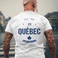 ケベックシティ ケベック州の旗 メンズTシャツ バックプリント 高齢者への贈り物