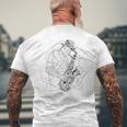サックス・ガイ・スケッチ・ジャズ・ミュージック メンズTシャツ バックプリント 高齢者への贈り物