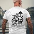 サントリーニ島 ギリシャ お土産 キクラデス諸島 エーゲ海 ギリシャ メンズTシャツ バックプリント 高齢者への贈り物