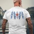 サーフィン サーフボード ヴィンテージ レトロ サーフボーダー ビーチ サーフィン メンズTシャツ バックプリント 高齢者への贈り物