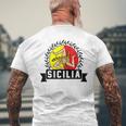 シチリア国旗 シチリア・パレルモ イタリア メンズTシャツ バックプリント 高齢者への贈り物