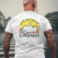 シュレディンガーの猫-シュレディンガーとは誰ですか？シュレディンガーの猫 メンズTシャツ バックプリント 高齢者への贈り物