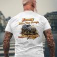 ジムニー 4X4 オフロード トラック メンズTシャツ バックプリント 高齢者への贈り物