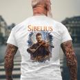 ジャン・シベリウス 作曲家 メンズTシャツ バックプリント 高齢者への贈り物