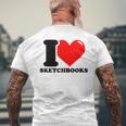 スケッチブックが大好き メンズTシャツ バックプリント 高齢者への贈り物