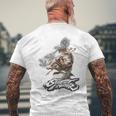 ストリートファイター リュウ ポートレート 火の玉 壮大な対決 ゲーマー メンズTシャツ バックプリント 高齢者への贈り物