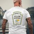 スパイシーイエローマスタードのみ 1 スペシャルバラエティ おもしろマスタード メンズTシャツ バックプリント 高齢者への贈り物