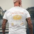 スパゲッティ カシオ エ ペペ 伝統的なイタリア料理 レシピ ティー メンズTシャツ バックプリント 高齢者への贈り物