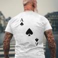 スペード、エース、カーニバル、コスチューム、ポーカー、カードプレイヤー。Poker Card メンズTシャツ バックプリント 高齢者への贈り物