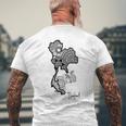 タイのマンダラ、タイの地図、象のマンダラ タイ メンズTシャツ バックプリント 高齢者への贈り物