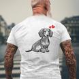 ダックスフンド かわいいダックスプリント 愛犬家グッズ Dachshund メンズTシャツ バックプリント 高齢者への贈り物