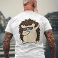 ダビングハリネズミ おもしろハリネズミ メンズTシャツ バックプリント 高齢者への贈り物