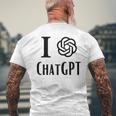 チャット Gpt が大好きです メンズTシャツ バックプリント 高齢者への贈り物