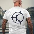 トランジスタ電子回路図記号 メンズTシャツ バックプリント 高齢者への贈り物