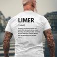 トリニダード・トバゴ Limer Definition Liming Lime メンズTシャツ バックプリント 高齢者への贈り物