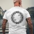 ニュージーランド ハンマーヘッド サメ サークル シンボル マオリ族。 メンズTシャツ バックプリント 高齢者への贈り物