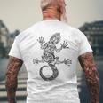 ニュージーランドの部族マオリタトゥーシンボル メンズTシャツ バックプリント 高齢者への贈り物