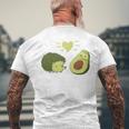 ハリネズミ アボカド ラブ メンズTシャツ バックプリント 高齢者への贈り物