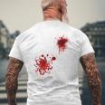 ハロウィン用血しぶき メンズTシャツ バックプリント 高齢者への贈り物