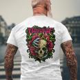 ファニー・ブレット、マイ・バレンタイン・スカル・ローゼズ、レッド・ブラッド・ホラー メンズTシャツ バックプリント 高齢者への贈り物