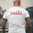 フランス語のことわざoila Paris 休暇 フランス語の引用 メンズTシャツ バックプリント 高齢者への贈り物