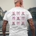 フリーメイソン フリーメイソン フリーメイソン ガール コケット リボン ピンク ママ メンズTシャツ バックプリント 高齢者への贈り物